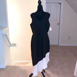 Colorblock Asymetric Sheth Dress